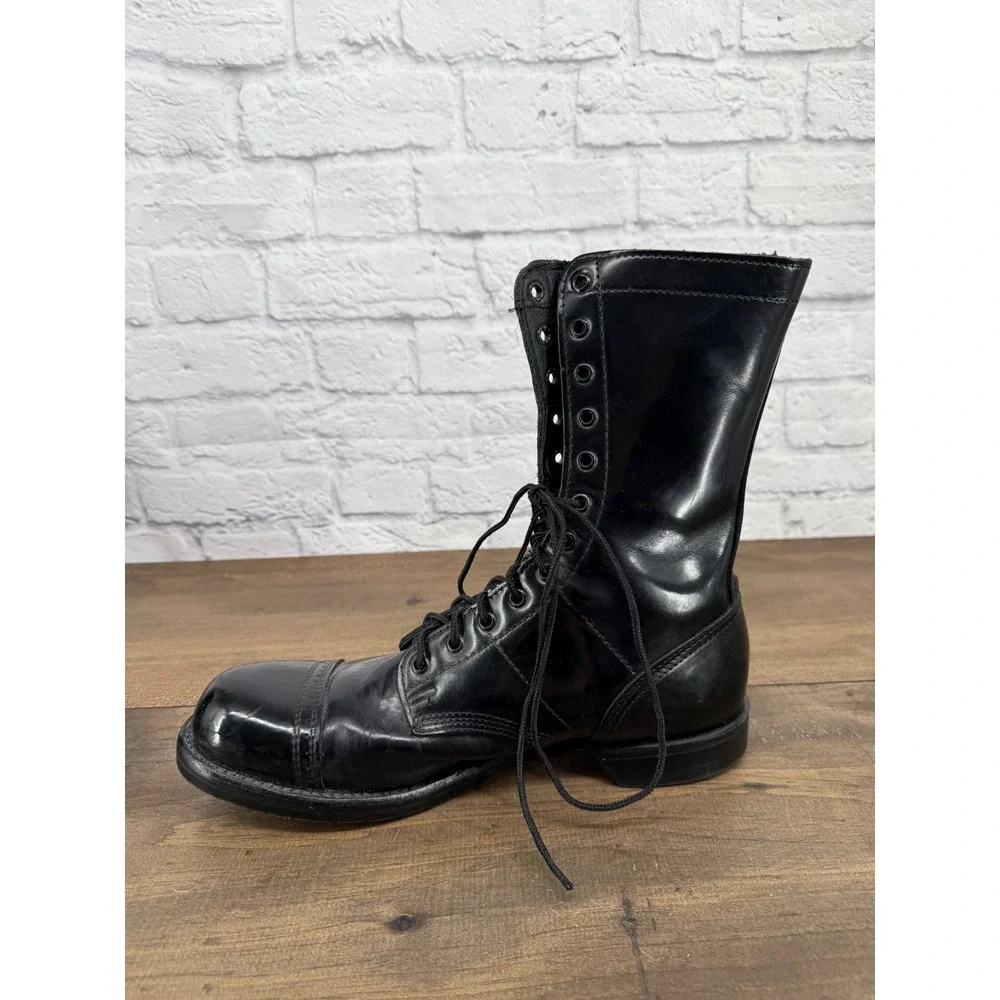 Corcoran Mens Black Leather Jump Boots Military Combat Cap Toe Made in USA 11.5D